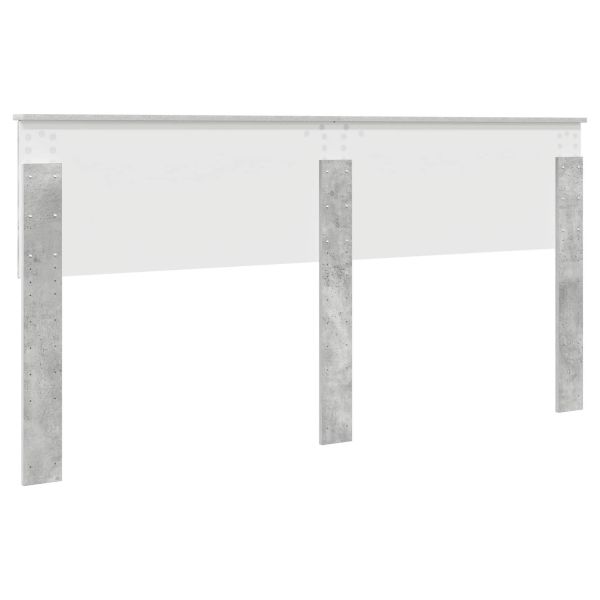 Облегалка за глава Циментено сиво 200 cm Инженерно дърво