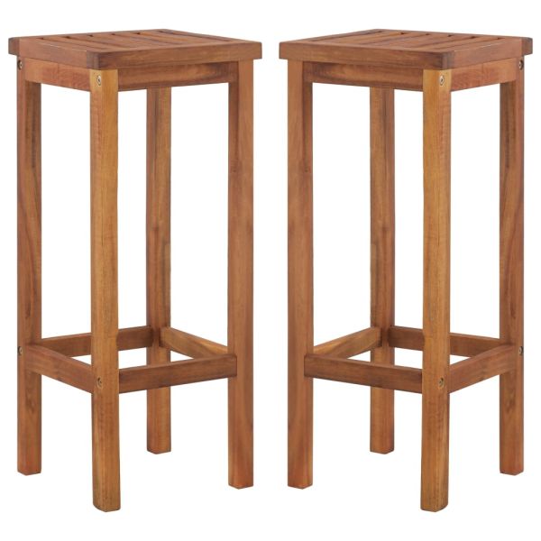 Бар столове, 2 бр, акациево дърво масив