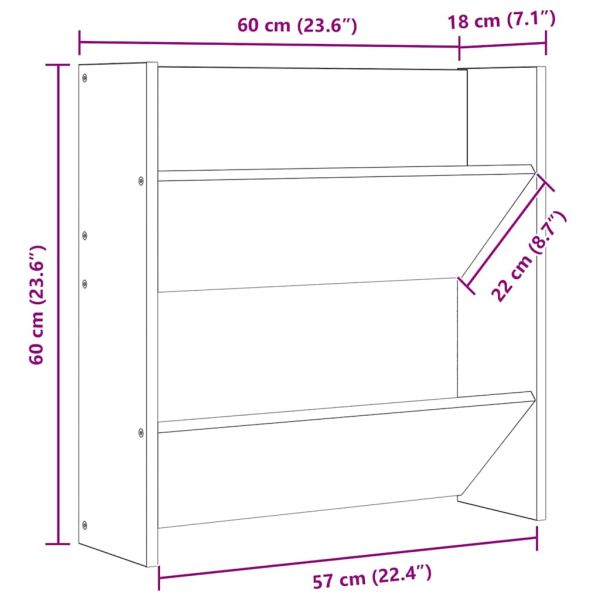Шкафове за обувки 4 бр черен гланц 60x18x60 см инженерно дърво