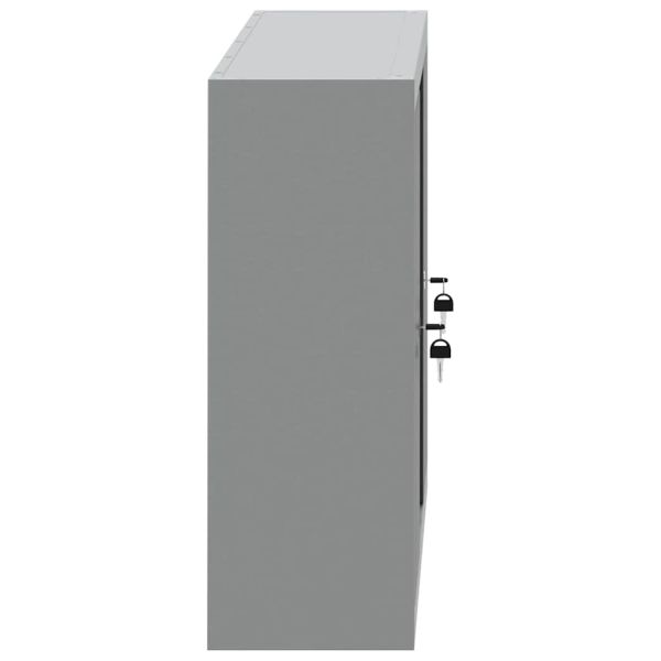 Шкаф за инструменти с рафт Черен и Сив 50 x 20 x 55 см