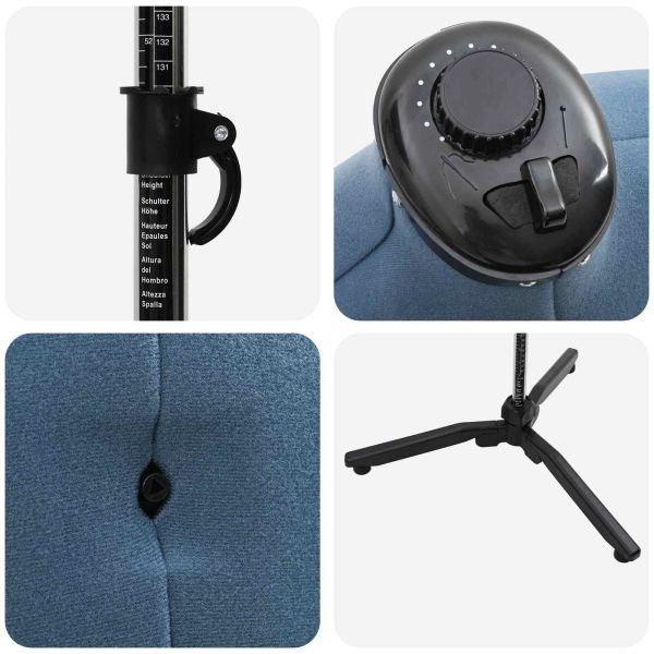 Регулируем формат за рокля женски Синьо 37.5-45.5 инча текстил