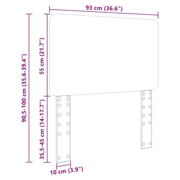 Облегалка за глава с таблото Черния дъб 90 cm Инженерно дърво