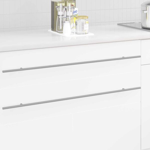 Дръжка за шкаф 2 pcs Сребрист 900 мм Неръждаема стомана