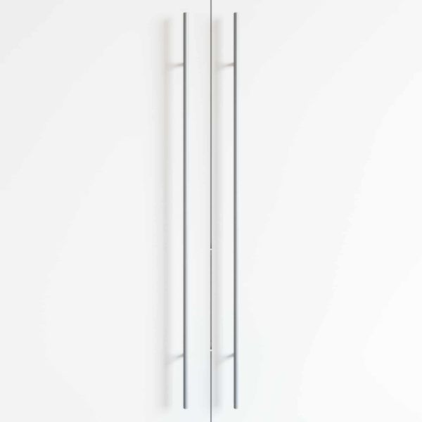 Дръжка за шкаф 2 pcs Сребрист 900 мм Неръждаема стомана