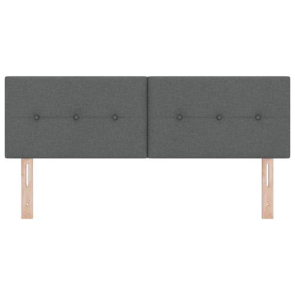 Облегалка за глава с таблото Тъмен сив 144 см Изкуствена