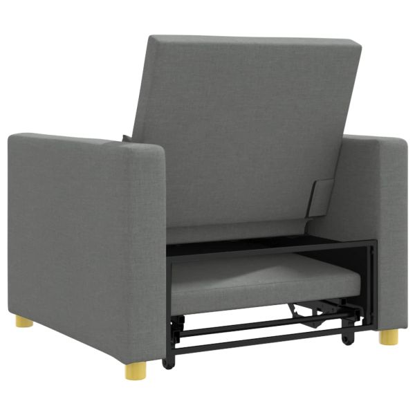 Разтегателен диван с единично легло Тъмносив 90 x 165 x 87 см