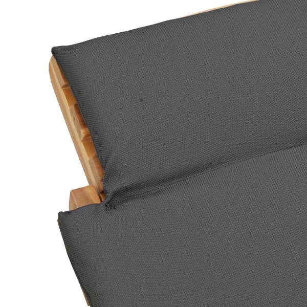 Градински шезлонг с възглавница Кафяво 198 x 55 x 58,5 см