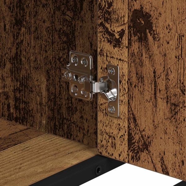 Шкаф за баня с рафт Старо дърво 80 x 33 x 60 см Инженерно дърво