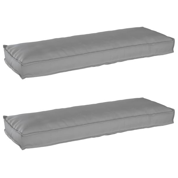 Комплект възглавници за палет 2 pcs Сив 120 x 40 x 8 см
