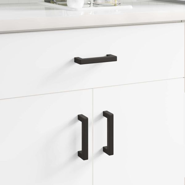 Дръжка за мебели 2 pcs Черно 110 x 12 x 36 мм Желязо