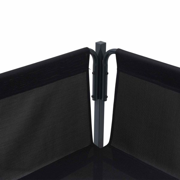 Градински Софа Комплект с възглавница 9 pcs Черно Стомана