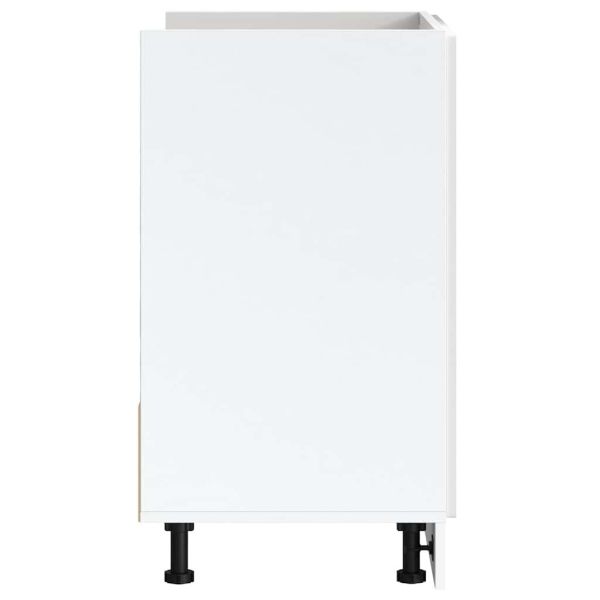 Шкаф за мивка, Porto, бял гланц, 80x46x81,5 см, инженерно дърво