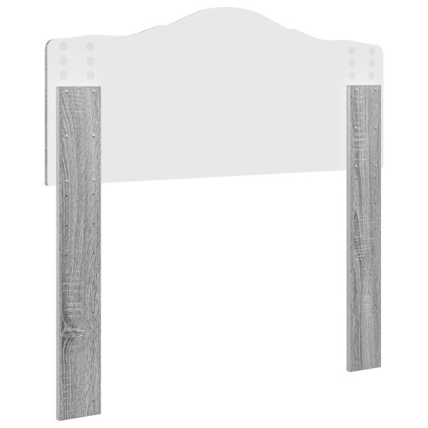 Облегалка за глава с таблото Сив Сонома 90 cm Инженерно дърво