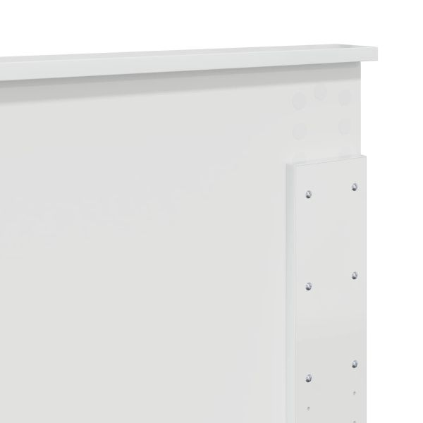 Облегалка за глава Гланц бяло 140 cm Инженерно дърво