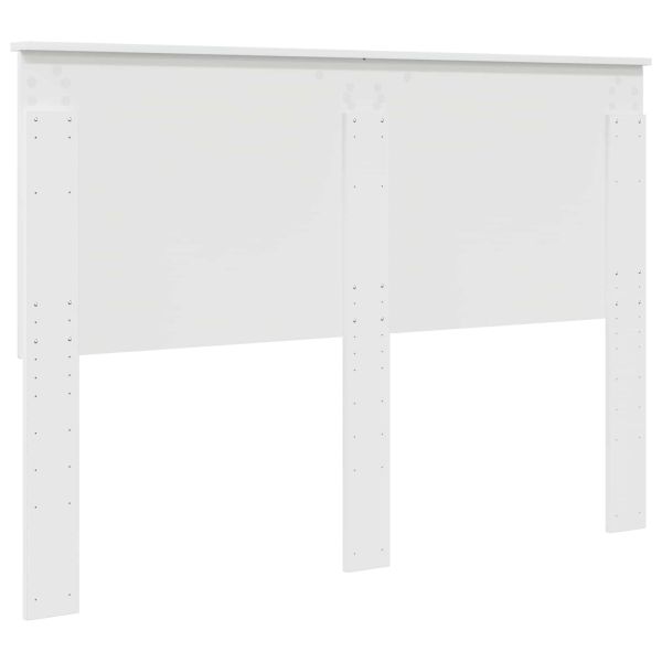 Облегалка за глава Гланцово бяло 160 cm Инженерно дърво