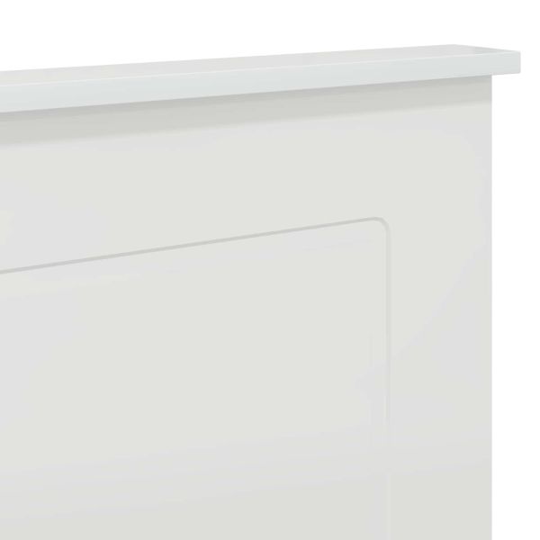 Облегалка за глава Гланцово бяло 160 cm Инженерно дърво