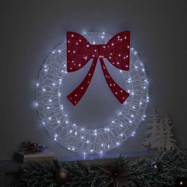 Венец с 60 LED светодиода Студено бяло 76 x 8.5 x 76 см Акрил