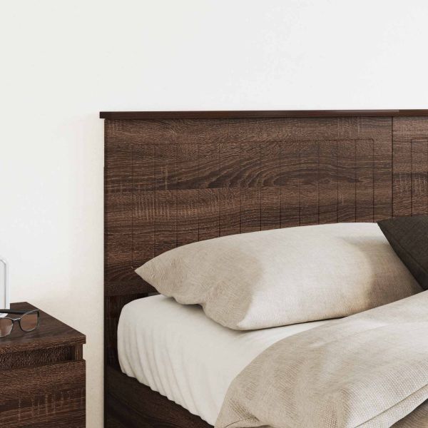 Облегалка за глава с таблото Кафяв дъб 150 cm Инженерно дърво