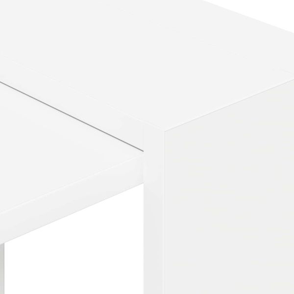 Рафт за книги Бяло 52 x 25 x 71,5 см Инженерно дърво