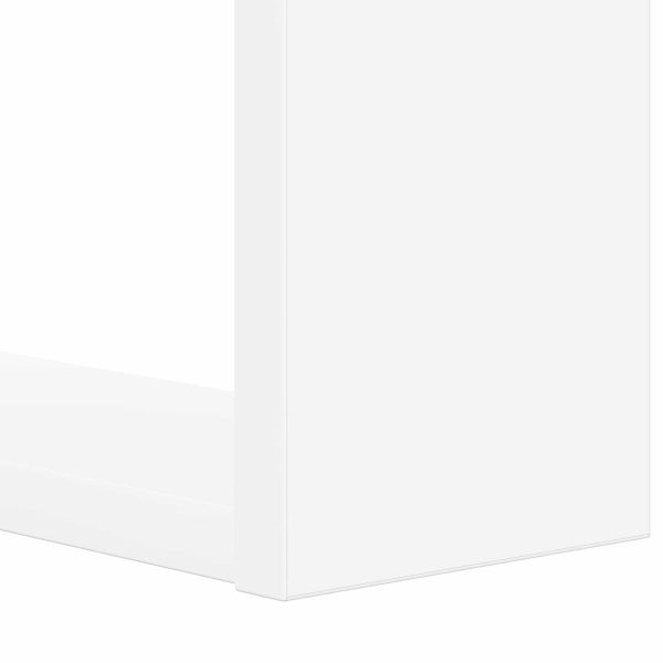 Рафт за книги Бяло 52 x 25 x 71,5 см Инженерно дърво