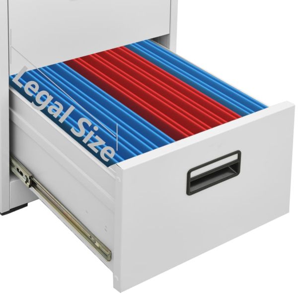 Шкаф за папки, сив, 46x62x72,5 cм, стомана