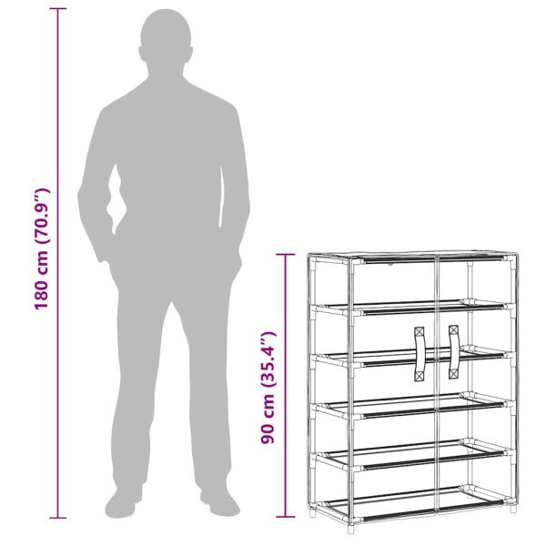Шкаф за обувки, сив, 60x28x90 см, плат
