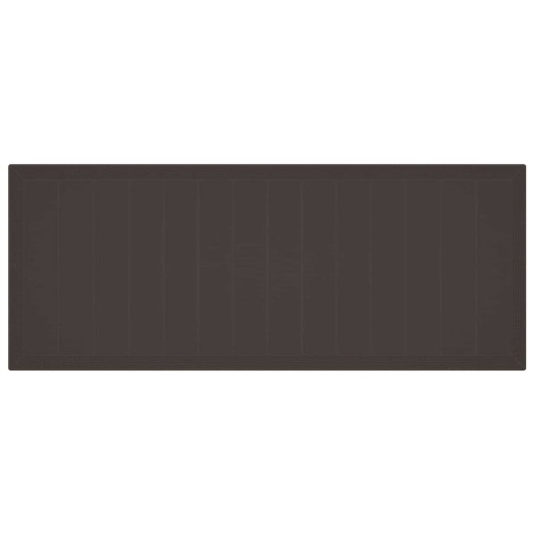 Градинска маса Кафяво 250 x 100 x 73 см полиратан