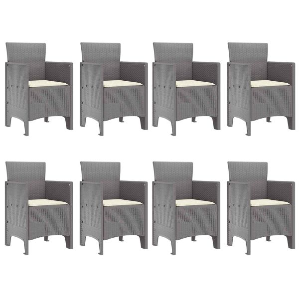 Комплект за хранене в градината 9 pcs Бяло Полипропилен