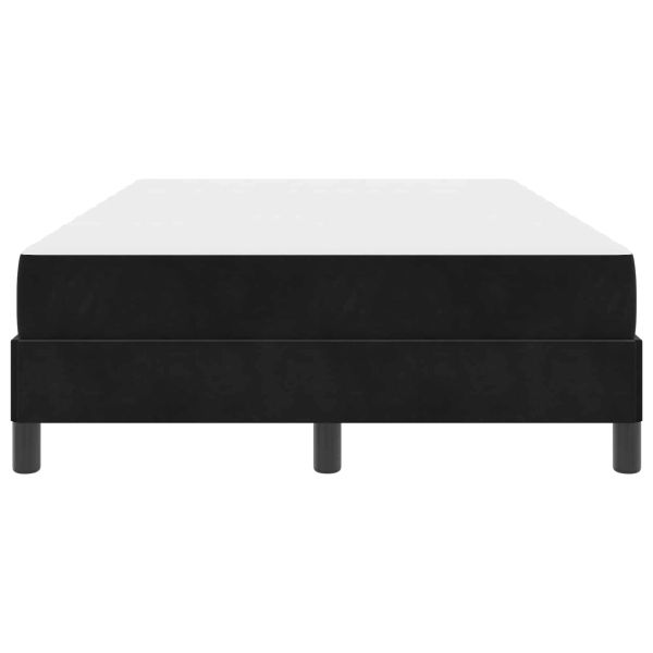 Легло с пружинирана основа с матрак Черно 120 x 190 cm текстил