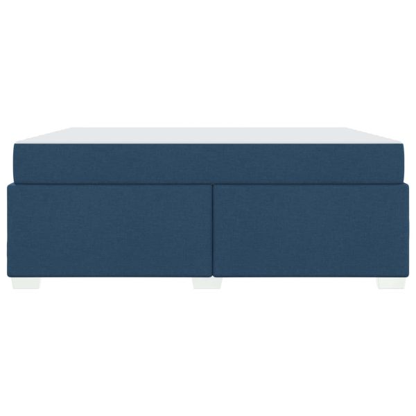 Рамка за легло с матрак Синьо 180 x 200 cm текстил