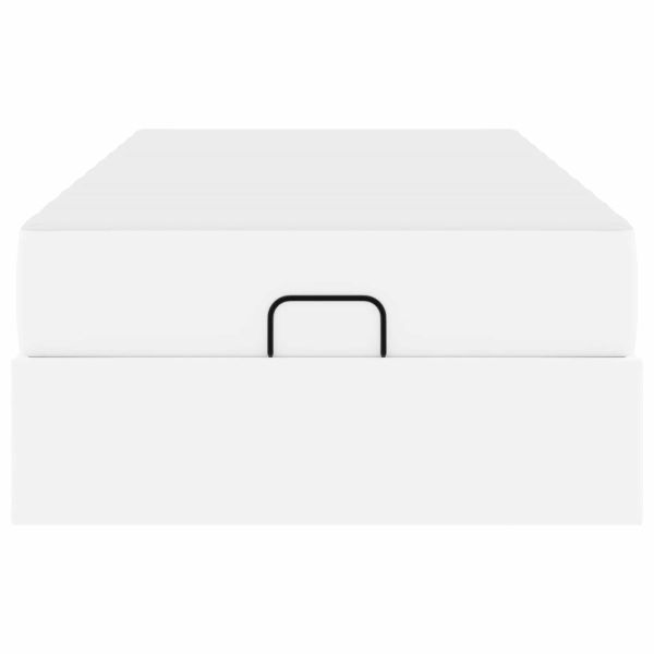 Рамка за легло с матрак с матрак 2 pcs Бяло ПВЦ