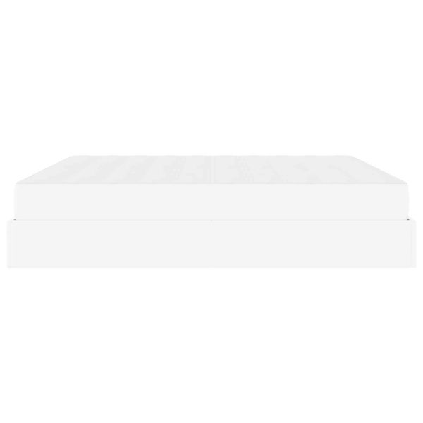 Рамка за легло с матрак с матрак 2 pcs Бяло ПВЦ