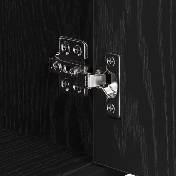 Комплект мебели за баня с рафт 3 pcs Черния дъб Инженерно дърво