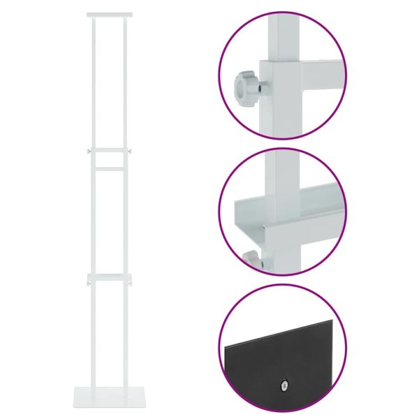 Стендове за търговски прояви 2 pcs Бяло 30 x 23,5 x 210 см