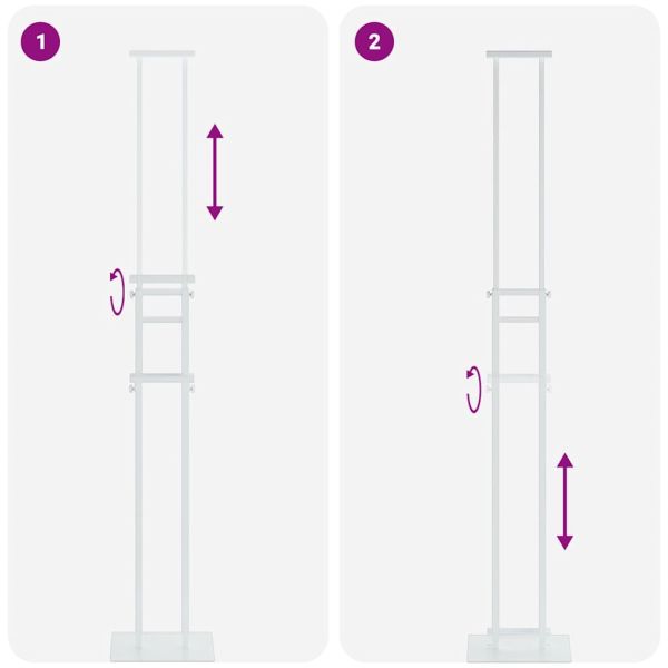 Стендове за търговски прояви 2 pcs Бяло 30 x 23,5 x 210 см