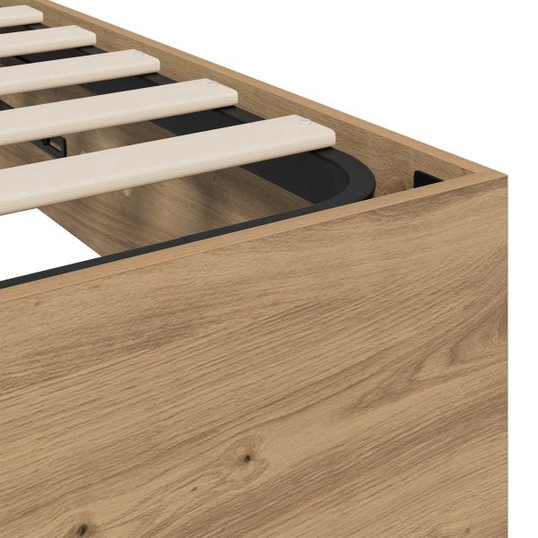 Отоманско легло Дъб 193 x 75,5 x 25 см Инженерно дърво