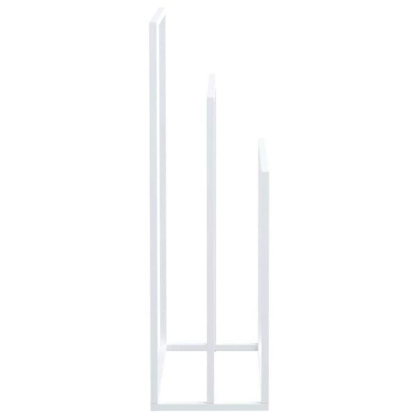 Свободностояща поставка за кърпи, бяла, 48x24x79 см, желязо