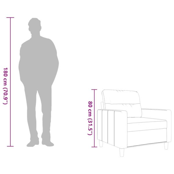 Кресло, таупе, 60 см, текстил