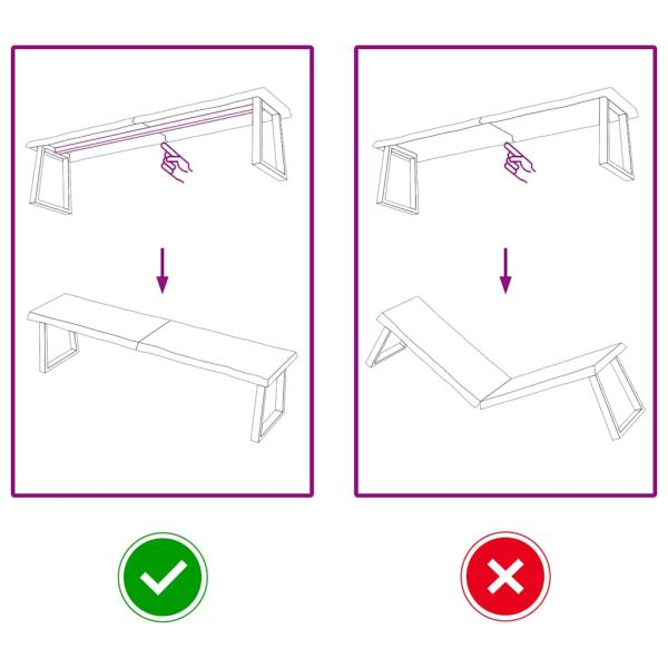 Плот за маса светлокафяв 160x40x(2-4) см обработен масивен дъб