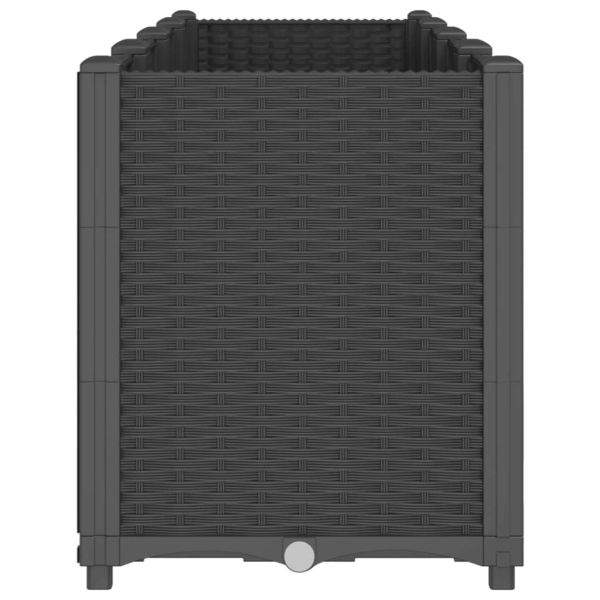 Градински сандък, черен, 160x40x53 см, PP