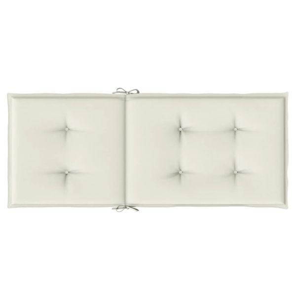 Възглавници за стол 2 бр меланж кремави 120x50x4 см плат