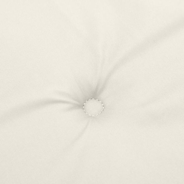 Възглавници за стол 2 бр меланж кремави 120x50x4 см плат