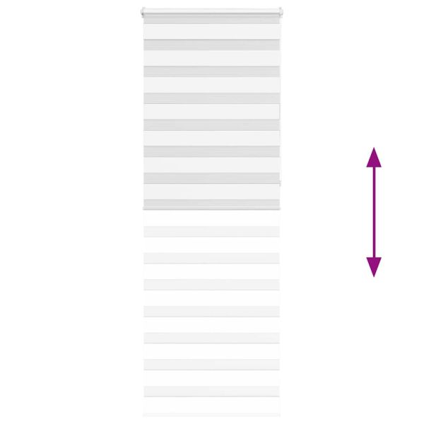 Зеброва щора бял 80x230 см ширина на плата 75,9 cm полиестер