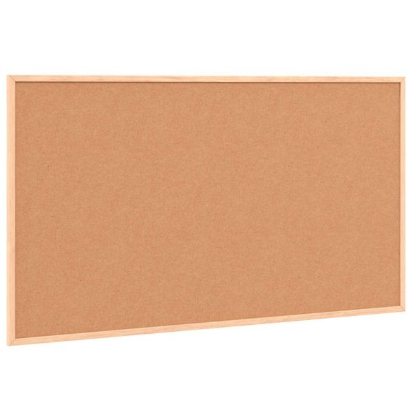 Черна дъска с рамка от масивна борова дървесина, черна, 100x55 см