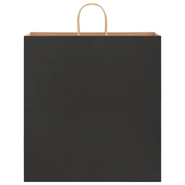 Хартиени торбички 50 бр с дръжки черни 45x17x48 см