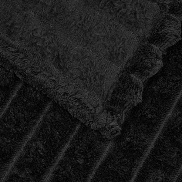 Одеяло Черно 270 x 240 см Мека вълна