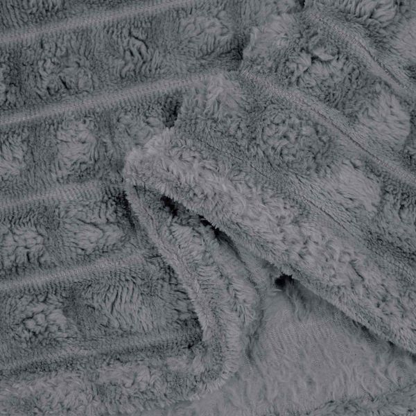 Одеала за хвърляне 6 pcs Тъмен сив 240 x 220 cm Мека вълна