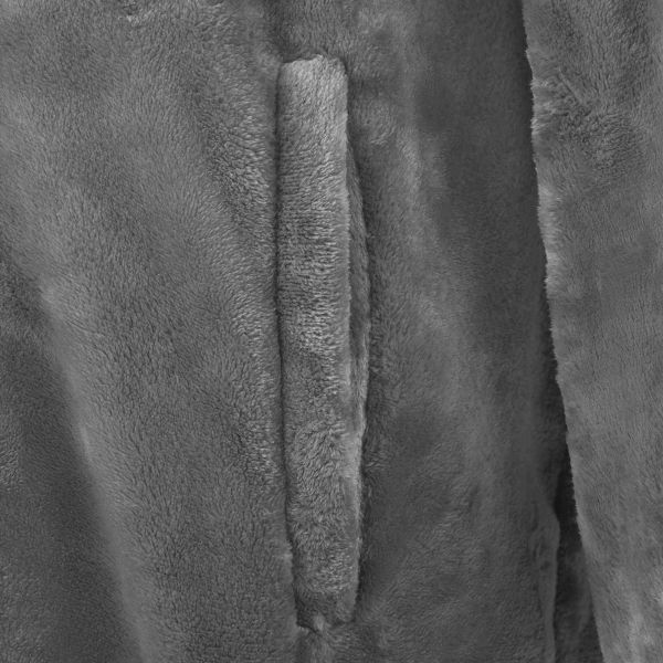 Одеяло с качулка Тъмен сив m Фланела