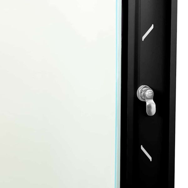 Мрежов кабинет със съхранение Черно 60 x 60 x 50 см Стомана