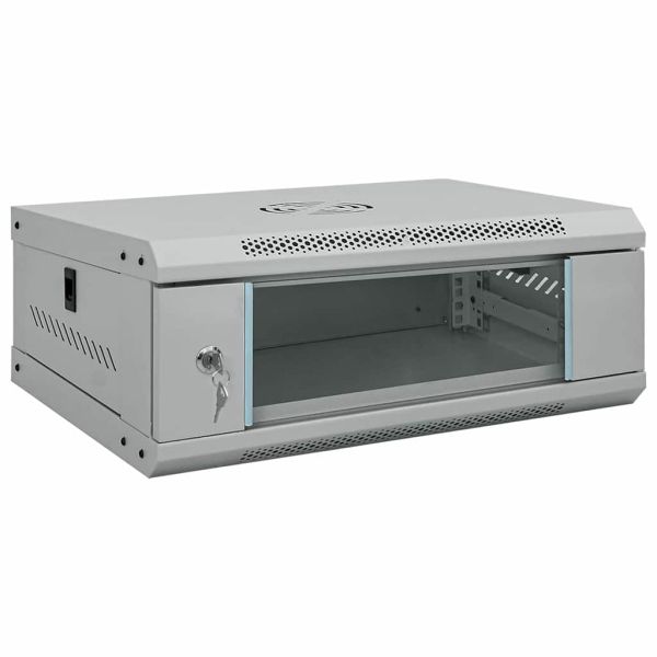 Мрежов кабинет със съхранение Сив 53 x 45 x 21 см Стомана